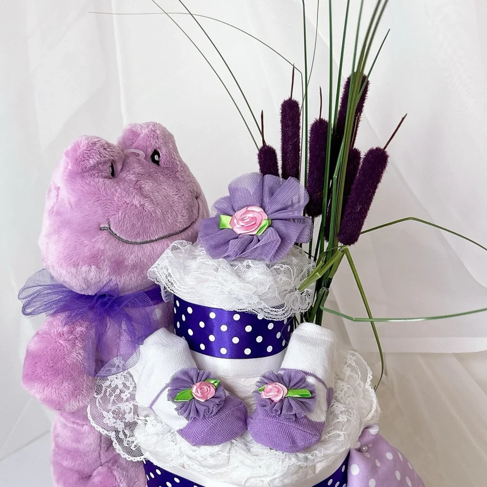 Frog Diaper Cake, Baby Shower Gift